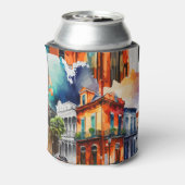 New Orleans Nola Louisiana Bruiloft Waterverf Blikjeskoeler (Blikje Achterkant)