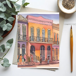 New Orleans | NOLA Louisiana Mooie Aquarel Briefkaart