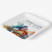 New Orleans Nola Louisiana - Waterverf bruiloft Papieren Bordje (Gebogen)