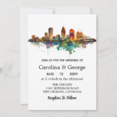 New Orleans Nola Louisiana - Waterverf Kaart (Voorkant)