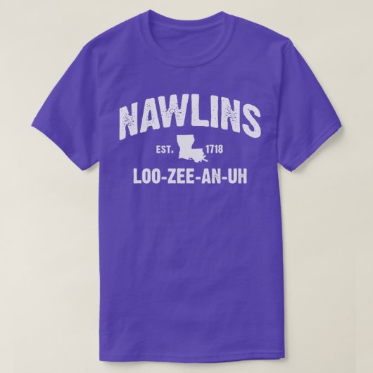 New Orleans NOLA Nawlins Louisiana T-shirt (Design voorkant)