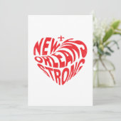 New Orleans Nola Strong Heart Kaart (Staand voorkant)
