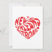 New Orleans Nola Strong Heart Kaart (Achterkant)
