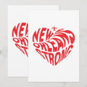 New Orleans Nola Strong Heart Kaart (Voorkant / Achterkant)