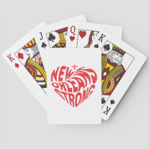 New Orleans Nola Strong Heart Pokerkaarten