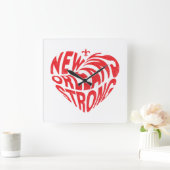 New Orleans Nola Strong Heart Vierkante Klok (Huis)