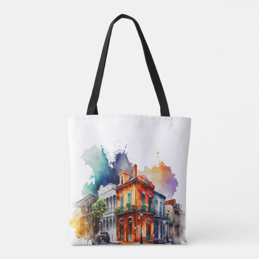 New Orleans Nola - Waterverf Wedding Welcome Tote Bag (Achterkant)