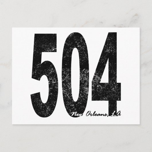 New Orleans, nood 504 Briefkaart (Voorkant)
