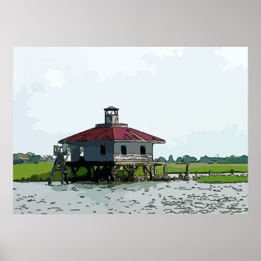 New Orleans Old Rigolets Lighthouse Poster (Voorkant)