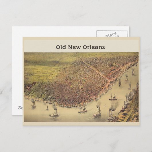 New Orleans Old Time River Front Briefkaart (Voorkant / Achterkant)