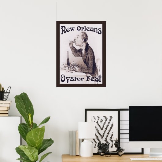  New Orleans Oyster Festival print (Thuiskantoor)