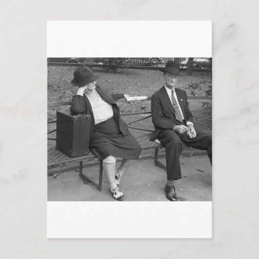 New Orleans Park Bench, jaren '30 Briefkaart (Voorkant)