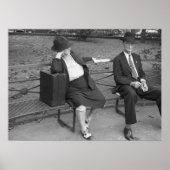 New Orleans Park Bench, jaren '30 Poster (Voorkant)