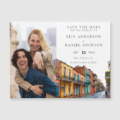 New Orleans Photo Wedding Save The Date Magnetische Uitnodiging (Voorkant)