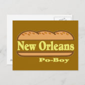 New Orleans Po Boy Briefkaart (Voorkant / Achterkant)