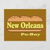 New Orleans Po Boy Briefkaart (Voorkant)