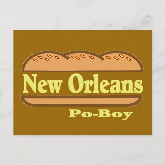 New Orleans Po Boy Briefkaart (Voorkant)