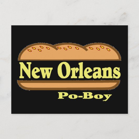 New Orleans Po Boy Briefkaart (Voorkant)