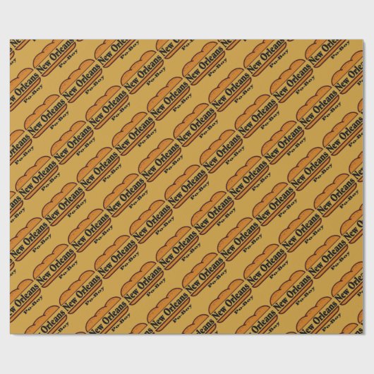 New Orleans Po Boy  Cadeaupapier (Vlak)