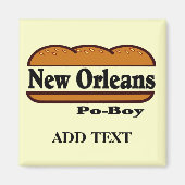 New Orleans Po Boy Magneet (Voorkant)