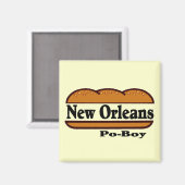 New Orleans Po Boy Magneet (Voorkant / Achterkant)