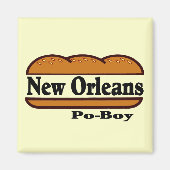 New Orleans Po Boy Magneet (Voorkant)