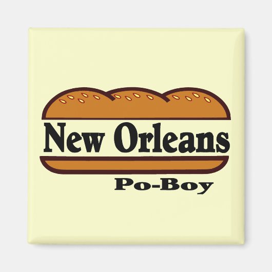New Orleans Po Boy Magneet (Voorkant)