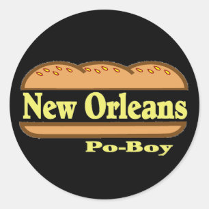 New Orleans Po Boy Ronde Sticker
