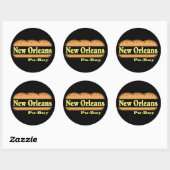 New Orleans Po Boy Ronde Sticker (Vel)