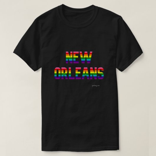 New Orleans Pride Rainbow Flag T Shirt (Design voorkant)