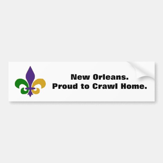 New Orleans Proud om de Bumpersticker van het Huis (Voorkant)