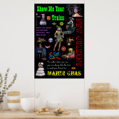 New Orleans Railways, Mardi Gras Travel Poster (Keuken)