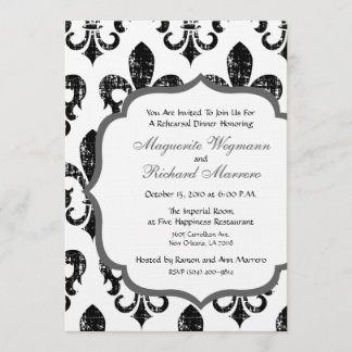 New Orleans Rehearsal Dinner Invitation Kaart
