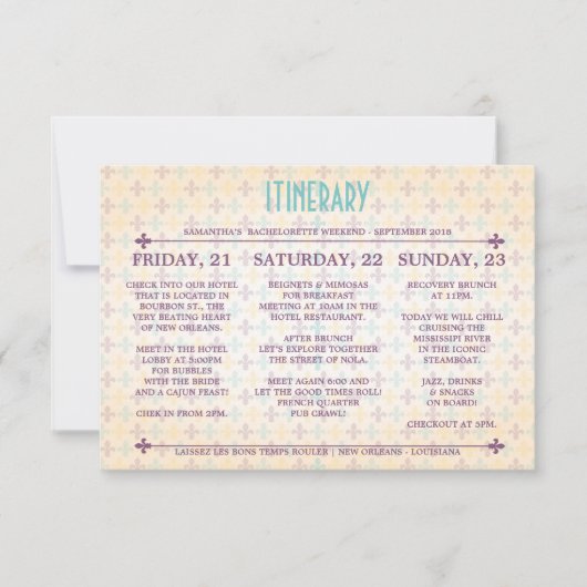 New Orleans Reisplan Kaart (Voorkant)