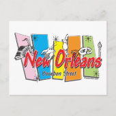New-Orleans-Retro Briefkaart (Voorkant)