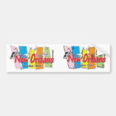 New Orleans Retro Kijk Bumpersticker (Voorkant)