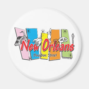 New-Orleans-Retro Magneet