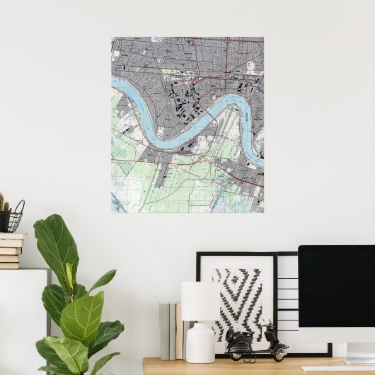  New Orleans Riverfront Jefferson Parish Poster (Thuiskantoor)