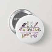 New Orleans Ronde Button 5,7 Cm (Voorkant /achterkant)