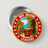 New Orleans Ronde Button 7,6 Cm (Voorkant /achterkant)