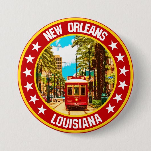 New Orleans Ronde Button 7,6 Cm (Voorkant)