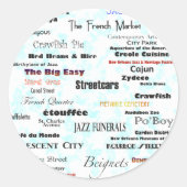 New Orleans Ronde Sticker (Voorkant)