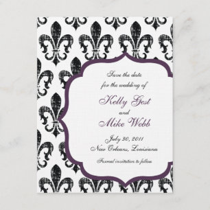 New Orleans Save the Date - Paars