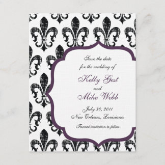 New Orleans Save the Date - Paars