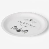 New Orleans Scene Fleur de Lis Papieren Bordje (Gekanteld)