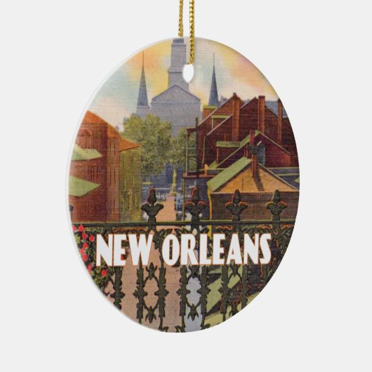 New Orleans Scene Keramisch Ornament (Rechts)