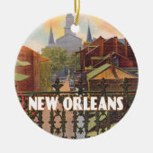 New Orleans  Scene Keramisch Ornament (Voorkant)