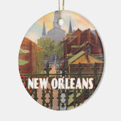New Orleans  Scene Keramisch Ornament (Links)