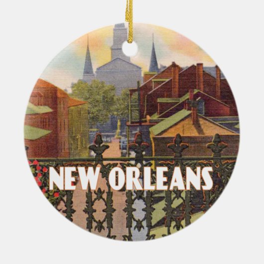 New Orleans  Scene Keramisch Ornament (Achterkant)