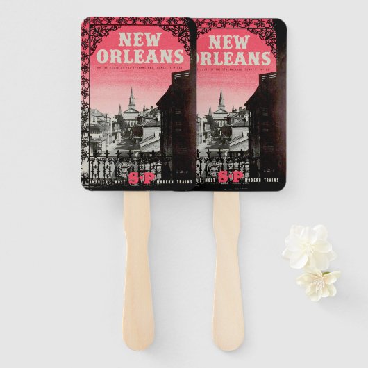 New Orleans Set van Hand Fans Handwaaier (Voorkant en achterkant)
